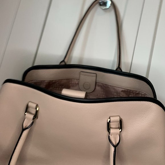 Leather Kate Spade Handbag Pink with Black Trim - Picture 11 of 13